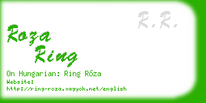 roza ring business card